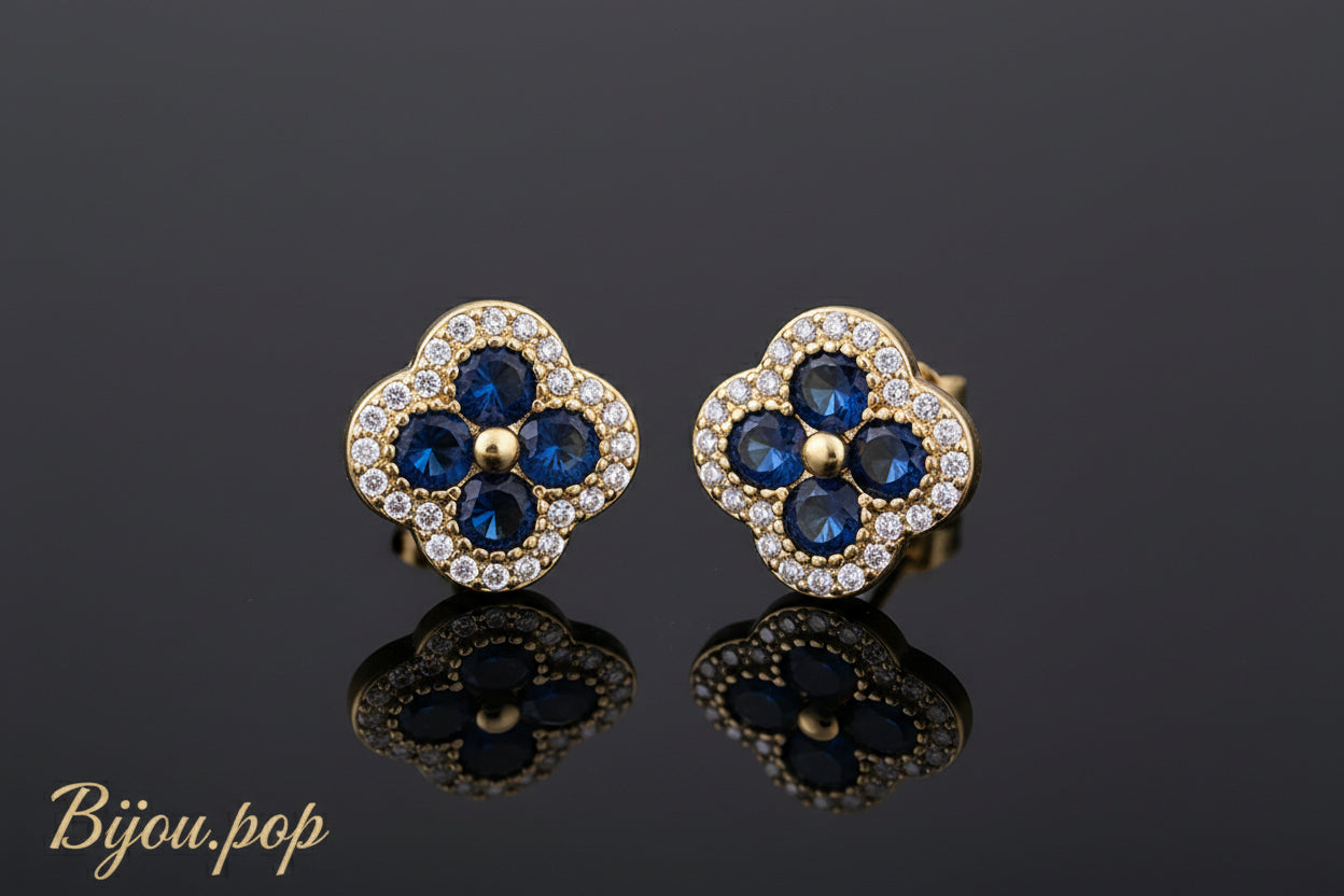 Radiant 18K Gold Bloom Studs