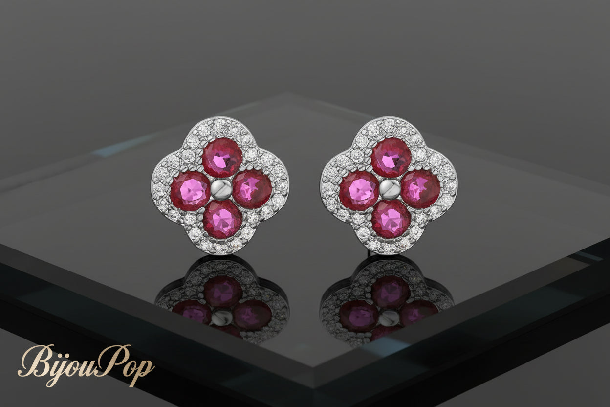 Radiant 18K Gold Bloom Studs