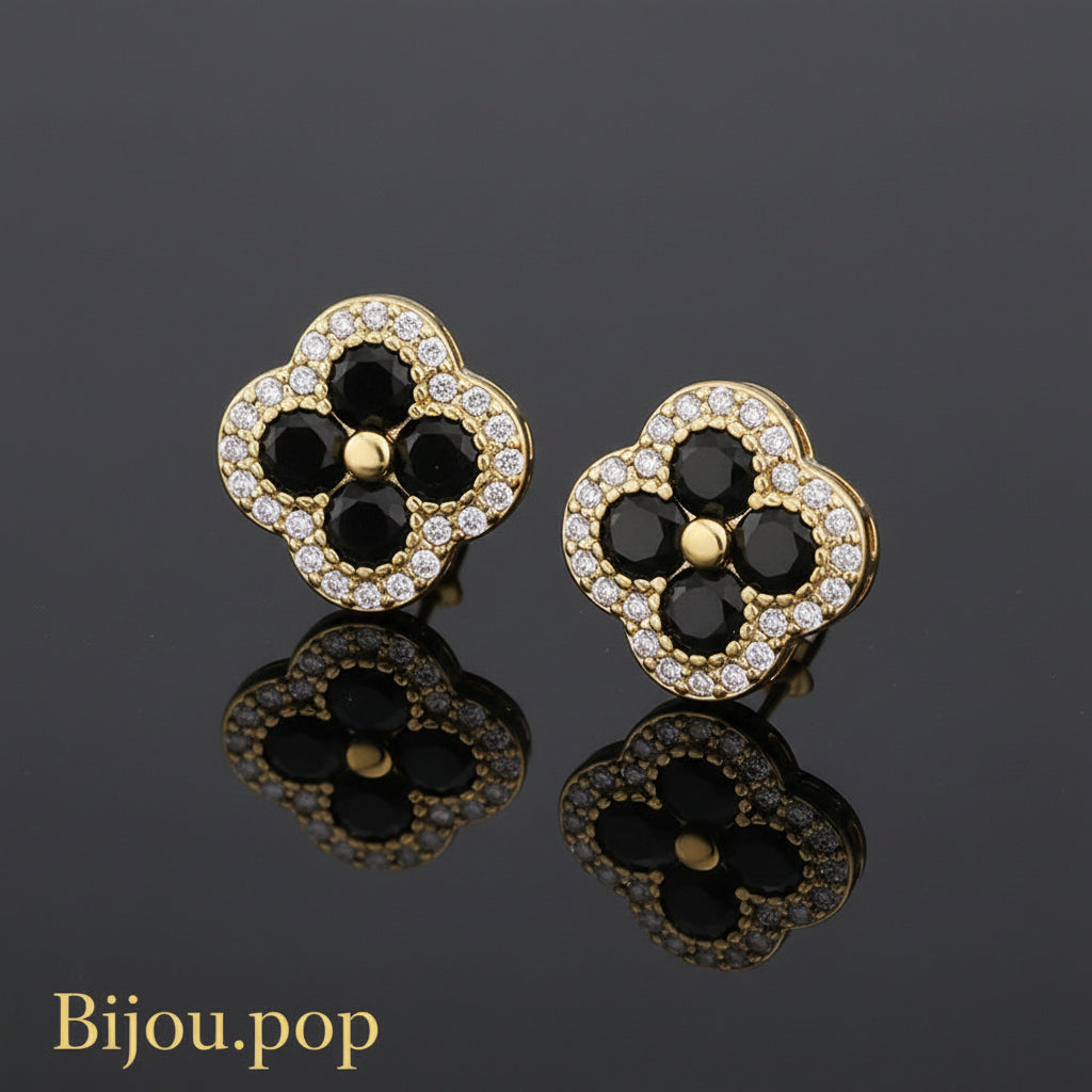 Radiant 18K Gold Bloom Studs